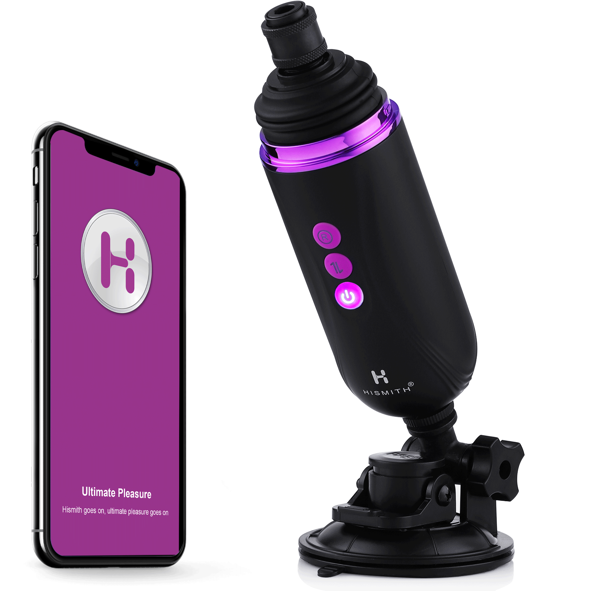 Hismith Mini Sex Machine Thrusting with 7 attachments Lifelike Dildos and  Masturbation Cup for Unisex, Powerful Speed Love Machines Gun for Women for